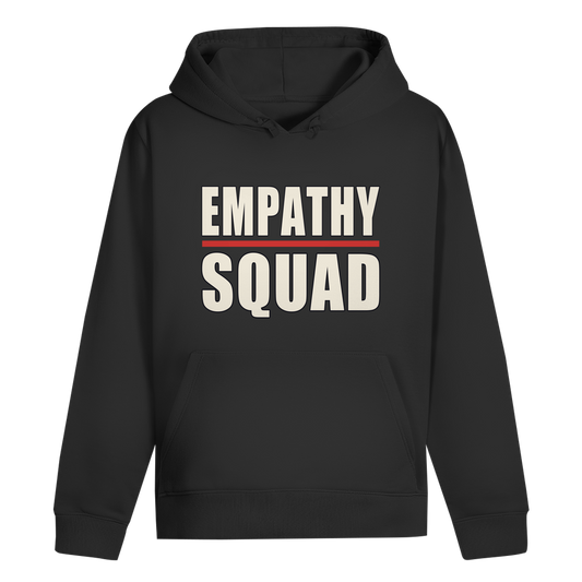 Empathy Squad Logo Hoodie in Schwarz – Vorderansicht