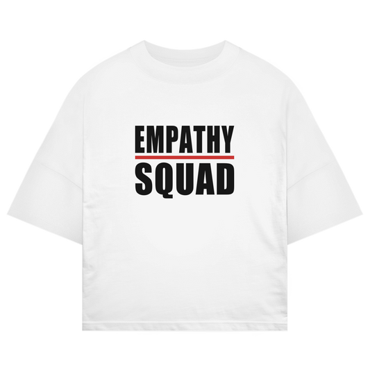 Empathy Squad Logo Oversize T-Shirt in Weiß – Vorderansicht