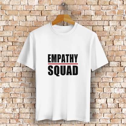 Empathy Squad Logo T-Shirt in Weiß – Vorderansicht