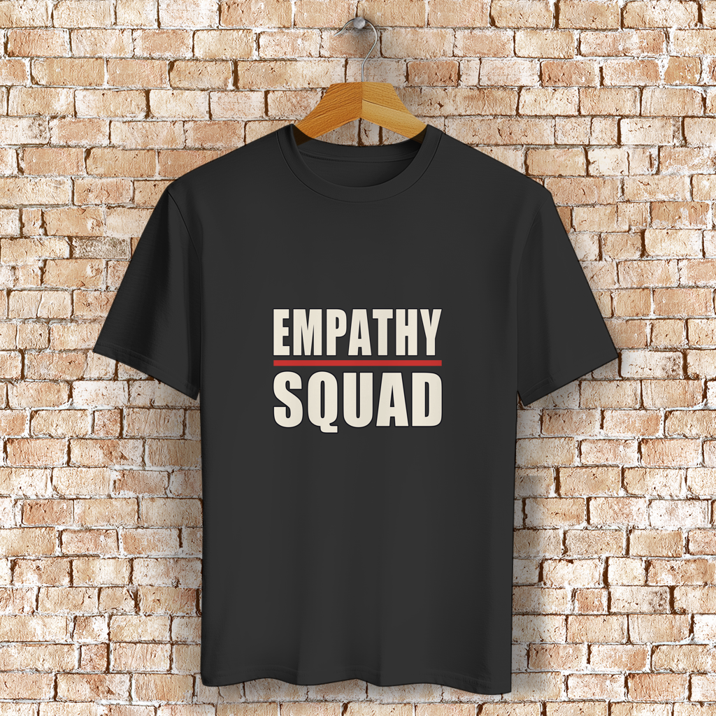 Empathy Squad Logo T-Shirt in Schwarz – Vorderansicht