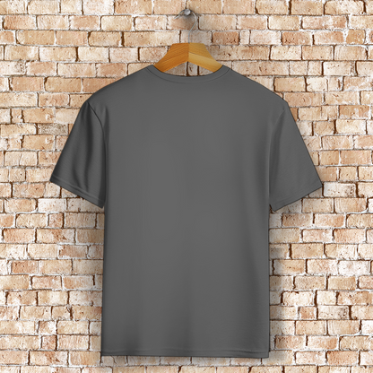 Empathy Squad Logo T-Shirt in Dunkelgrau meliert – Rückansicht
