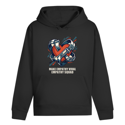Make Empathy Viral Hoodie in Schwarz – Vorderansicht