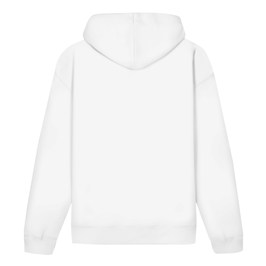 Make Empathy Viral Hoodie in Weiß – Rückansicht