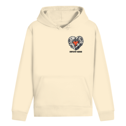 Empathy Squad Heart Hoodie in Naturweiß – Vorderansicht