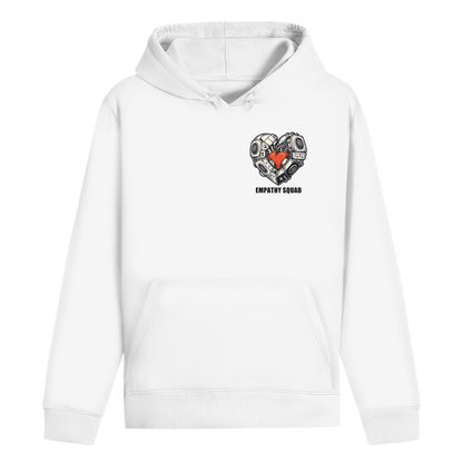 Empathy Squad Heart Hoodie in Weiß – Vorderansicht