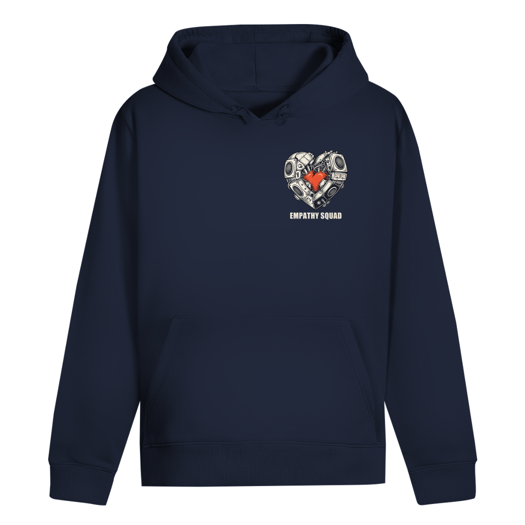 Empathy Squad Heart Hoodie in Dunkelblau – Vorderansicht