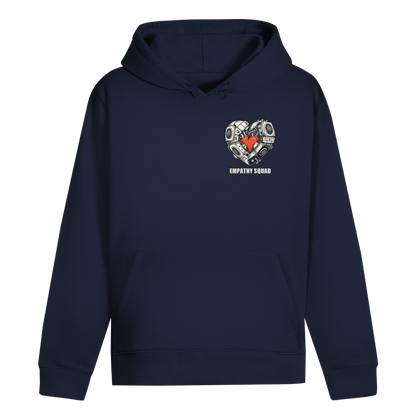 Empathy Squad Heart Hoodie in Dunkelblau – Vorderansicht