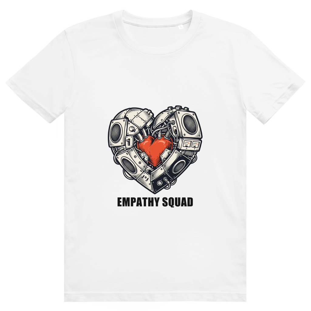 Empathy Squad Heart T-Shirt in Weiß – Vorderansicht