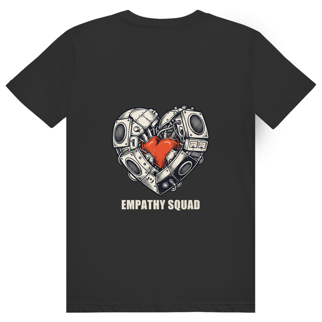 Empathy Squad Heart T-Shirt in Schwarz – Rückansicht