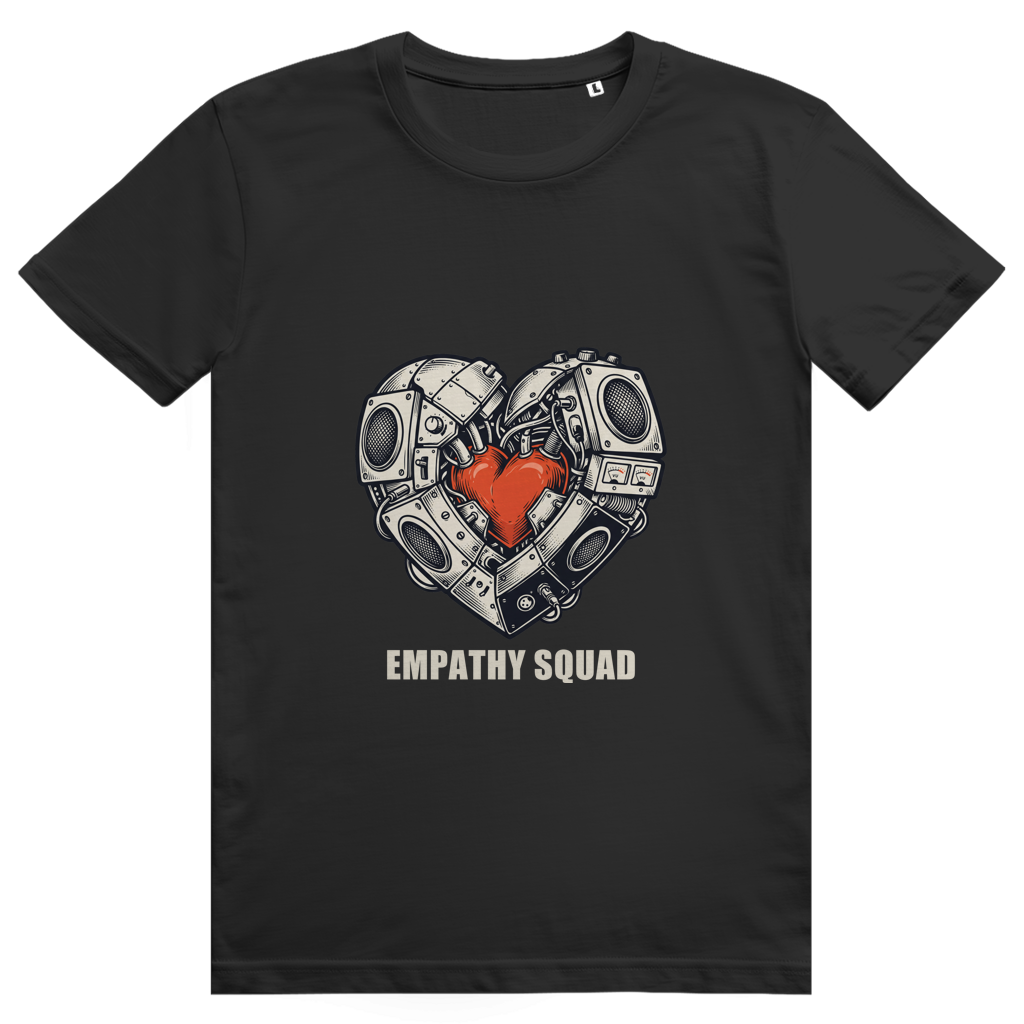 Empathy Squad Heart T-Shirt in Schwarz – Vorderansicht