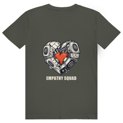 Empathy Squad Heart T-Shirt in Khaki – Rückansicht