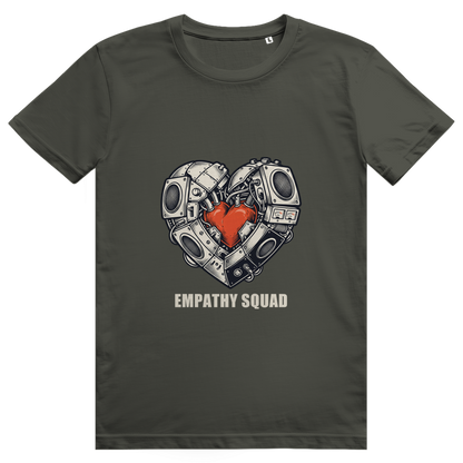 Empathy Squad Heart T-Shirt in Khaki – Vorderansicht