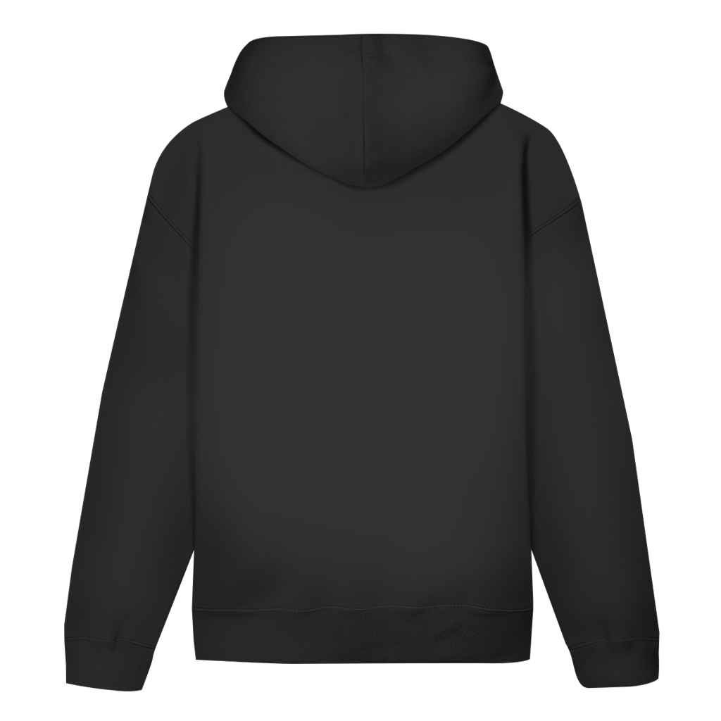Humanity Over Hate Hoodie in Schwarz – Rückansicht