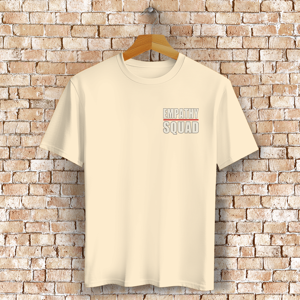 Make Being Friendly Normal Again T-Shirt in Naturweiß – Vorderansicht