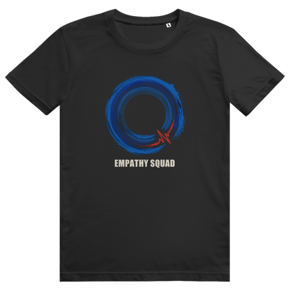 Empathy Squad Pinselkreis Blau T-Shirt in Schwarz – Vorderansicht
