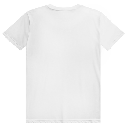 Weißes Pinselstrich Rosé T-Shirt von Empathy Squad, Rückansicht ohne Aufdruck.