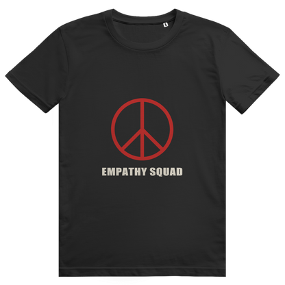Empathy Squad Peace-Zeichen T-Shirt in Schwarz – Vorderansicht