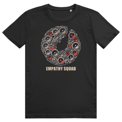 Empathy Squad Rasterkreis T-Shirt in Schwarz – Vorderansicht